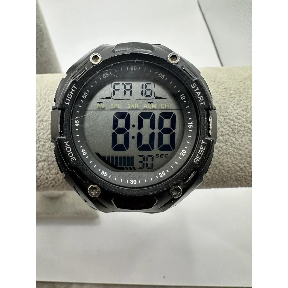 Brigadeon BTW1801 Men Watch‎ Black Plastic 50m Light Date Alarm Working Quartz X